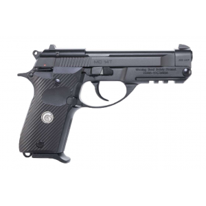 EAA MC 14T Solution Compact 380 ACP 13+1 4.50 in Black Steel Tip-Up Barrel, Black Serrated Slide Aluminum Frame w/Accessory Rail, Black Checkered Polymer Grips Ambidextrous