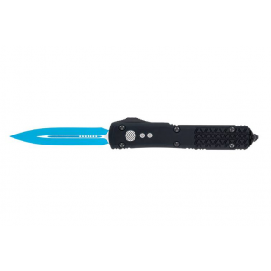 Microtech 122-1JK Ultratech D/E Jedi Knight, Black Handle & Blue Blade OTF Automatic Knife