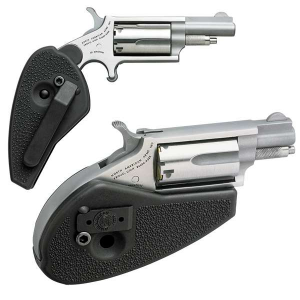 NAA HGMSC Mini-Revolver  22 LR,22 Mag 5rd 1.13 Stainless Steel Black Synthetic Holster Grip