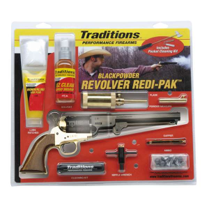 Traditions FRS18511 1851 Navy Break Open 44 Cal #11 Percussion 7.38 6rd Brass Frame Blued Barrel & Cylinder Walnut Grip (Redi-Pak)