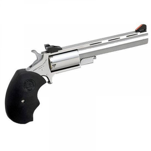 NAA MMTL Mini-Master *CA Compliant 22 LR 5rd 4 Stainless Steel, Black Oversized Rubber Grip