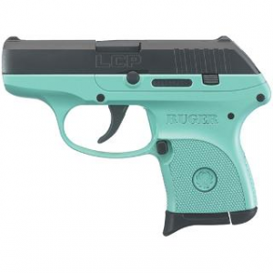 RUGER Lcp 380 Acp Centerfire Pistol With Turquoise Cerakote Grip Frame