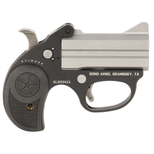 Bond Arms BASL Stinger 38 Special 2rd Shot 3 Matte Stainless Anodized Aluminum Frame, Black Rubber Grips