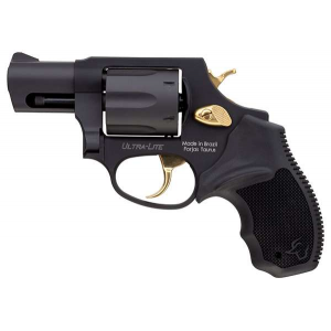 Taurus 2856021ULGLD 856 Ultra-Lite 38 Special 6 Round 2 Black Aluminum Gold Accents Black Rubber Grip
