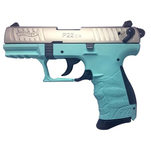 Walther Arms 5120362 P22 *CA Compliant 22 LR 3.42 10+1 Angel Blue Black Tenifer Slide Angel Blue Polymer Grip