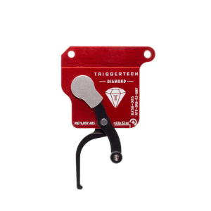 TriggerTech Rem 700 Diamond Trigger, Single Stage, Ambidextrous Bottom Safety, Flat PVD Black Trigger