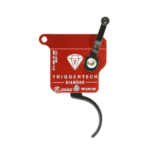TriggerTech Rem 700 Diamond Trigger, Single Stage Left-Handed, No Bolt Release, Curved PVD Black Trigger