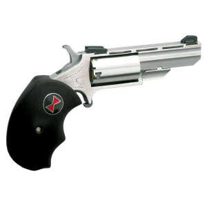 NAA BWC Black Widow  22 LR,22 Mag 5rd 2 Stainless Steel, Black Oversized Rubber Grip Fixed Sights