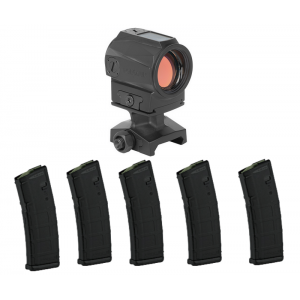 HOLOSUN SCRS-MRS Multi-Reticle 7075 Solar Charging Red Dot Rifle Sight w/ 5 Magpul Pmags