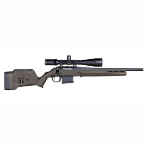 Magpul MAG931-ODG Hunter American Stock Fixed w/Aluminum Bedding & Adj Comb OD Green Synthetic for Ruger American SA