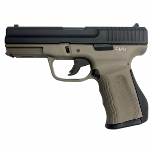 FMK G9C1G2DESSCM 9C1 G2 9mm Luger 4 10+1 Black Carbon Steel Slide Cold Hammer Forged Barrel Flat Dark Earth Frame with Black Interchangeable Backstraps