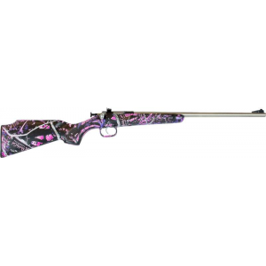 Crickett KSA2167 Crickett  22 LR 1 16.13 SS Blued Muddy Girl Right Youth/Compact Hand