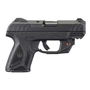 Ruger 3830 Security-9 9mm 3.42 10+1 Viridian Laser Black Polymer with Textured Polymer Grips.
