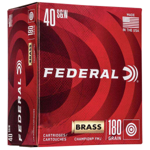 Federal C40180A400 Champion Training .40 S&W 180 Gr Full Metal Jacket (FMJ) 400rd CASE