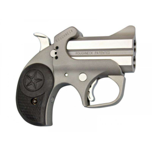 855959008061 Roughneck 380acp 2.5 inch 2 Rounds Stainless/Satin Rubber Panel Grip