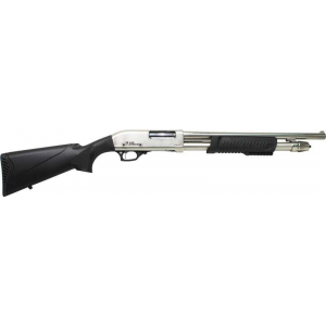 Iver Johnson Arms PAS12 PAS  Black Satin Pump 12 Gauge 18.50 3 4+1 Black Fixed Synthetic Stock