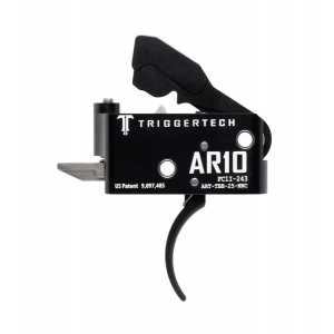 TriggerTech AR-10 Adaptable Trigger, Short Two Stage, Curved PVD Black Trigger