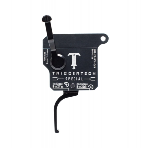TriggerTech Rem 700 Special Trigger, Two-Stage Right-Handed, No Bolt Release, Straight Flat PVD Black Trigger