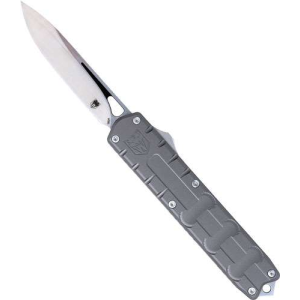 Cobratec Knives COBRATEC OTF ENFORCER GREY 3.25 M390 DROP POINT - $132.16 at BattleHawk Armory