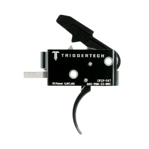 TriggerTech AR-15 Competitive Trigger, Short Two Stage, Curved PVD Black Trigger