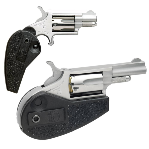 NAA Hgms Mini-revolver Holster Grip Single 22 Mag 1.13 5 Rd Black Synthetic Holster Grip Stainless Steel