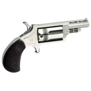 NAA 22mtw Wasp 22 Mag 5rd 1.63 Stainless Steel, Black Pebbled Rubber Grip