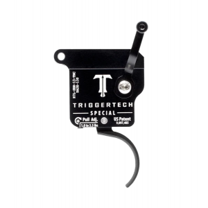 TriggerTech Rem 700 Special Trigger, Single Stage Left-Handed, No Bolt Release, Curved Black PVD Trigger