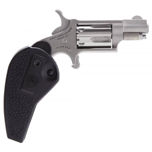 NAA HGBLR Mini-Revolver 22 LR 5 Round 1.13 Stainless Steel Black Synthetic Holster Grip