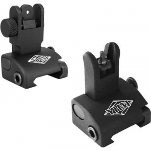 Yankee Hill 5040 Quick Deploy Sight System Same Plane Folding Aluminum Black Hardcoat Anodized