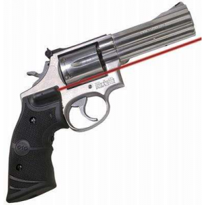 Crimson Trace Lasergrips Laser Sight Black Pressure Sensor Activation Red Laser Fits S&W Round Butt Revolvers
