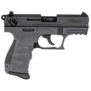 Walther Arms 5120765 P22 Q 22 LR 3.42 10+1 Tungsten Gray  Black Interchangeable Backstrap Grip