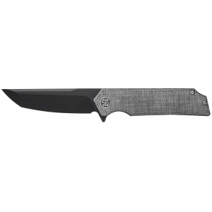 Eikonic Knife Company VA9BB Validus  3.78 Folding Drop Point Plain Black PVD M390 Steel Blade, 4.76 Black Textured G10 Handle