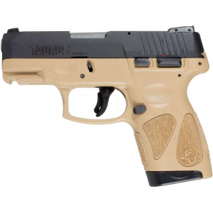 Taurus 1G2S931T G2S  9mm Luger 3.26 7+1 Tan Black Carbon Steel Tan Polymer Grip