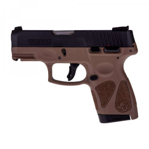 Taurus 1G2S931B G2S  9mm Luger 3.26 7+1 Brown Black Carbon Steel Brown Polymer Grip