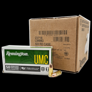 Remington Ammunition L9MM2 UMC 9mm Luger 124 gr Full Metal Jacket (FMJ) 500 rd CASE