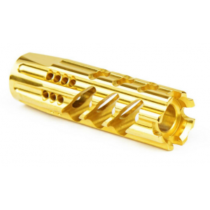F-1 Firearms Surplus Dragon Slayer Muzzle Break 9mm / .36 Cal 1/2x28mm - GOLD