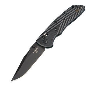 Hogue Deka Manual Folder: 3.25 Clip Point Blade - Black Cerakote Finish, Solid Black G10 Frame