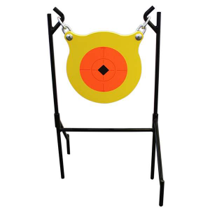 Birchwood Casey 47330 World of Targets Boomslang Centerfire Yellow Gong w/Orange Target .5 Thick AR500 Steel
