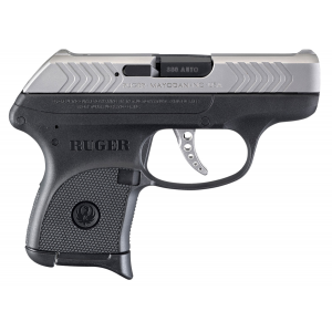 Ruger 3791 LCP 380 ACP DAO 2.75 6+1 Black Textured Polymer Grip, Matte Stainless Slide