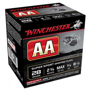 Winchester Ammo AA Target Loads 28 Gauge 2.75 3/4 oz 8.5 Shot 250rd CASE