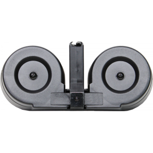 IVER JOHNSON MAGAZINE AR15 .223 100RD DRUM BLK/CLEAR POLY