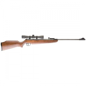 Ruger Air Guns 2244001 Ruger Air Hawk Combo Break Open Spring Piston 177 Pellet 1rd Blued Hardwood Stock 4x32mm