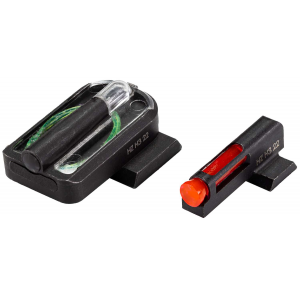 HiViz MPFD21 FastDot  H3 Sight Set for S&W M&P Red Fiber Optic Front Sight-Green Tritium Rear Sight
