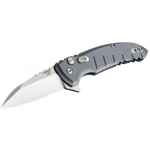 X1-Microflip 2.75 Folder Wharncliffe Blade Tumble Finish Alum Frame - Matte Grey