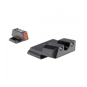 Trijicon 600722 HD Night Sights  S&W M&P Shield 3 Dot Green Tritium w/Orange Outline Green w/Black Outline Black