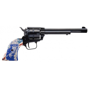 HERITAGE Mfg Rr22b6-us09 Rough Rider 22 Lr 6 Shot 6.50 Black Black Zinc Alloy Frame & Cylinder, Ivory W/red/blue Uncle Sam Grip, Hammer/thumb Safety, Exposed Hammer