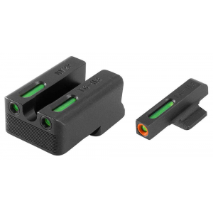 Truglo TG13NV3PC Brite-Site TFX Pro Day/Night Sights 1911 with Novak 260-500 Tritium Green w/Orange Outline Front U-Notch Green Rear Black