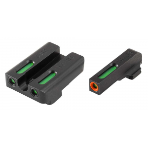 Truglo TG13SG2PC Brite-Site TFX Pro Day/Night Sights Sig Sauer with #6/#8 Tritium/Fiber Optic Green w/Orange Outline Front U-Notch Green Rear Black