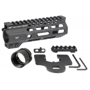 Midwest Industries MICRM6 Combat  AR-15 Black Hardcoat Anodized Aluminum/Polymer 6 Picatinny/M-LOK