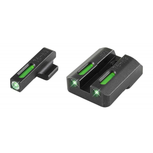 Truglo TG13HP1A Brite-Site TFX Day/Night Sights HK P30 Tritium/Fiber Optic Green w/White Outline Front Green Rear Black